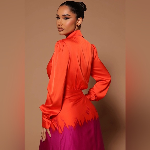 Melissa Ombre Maxi Dress - Orange/combo - Picture 4 of 7